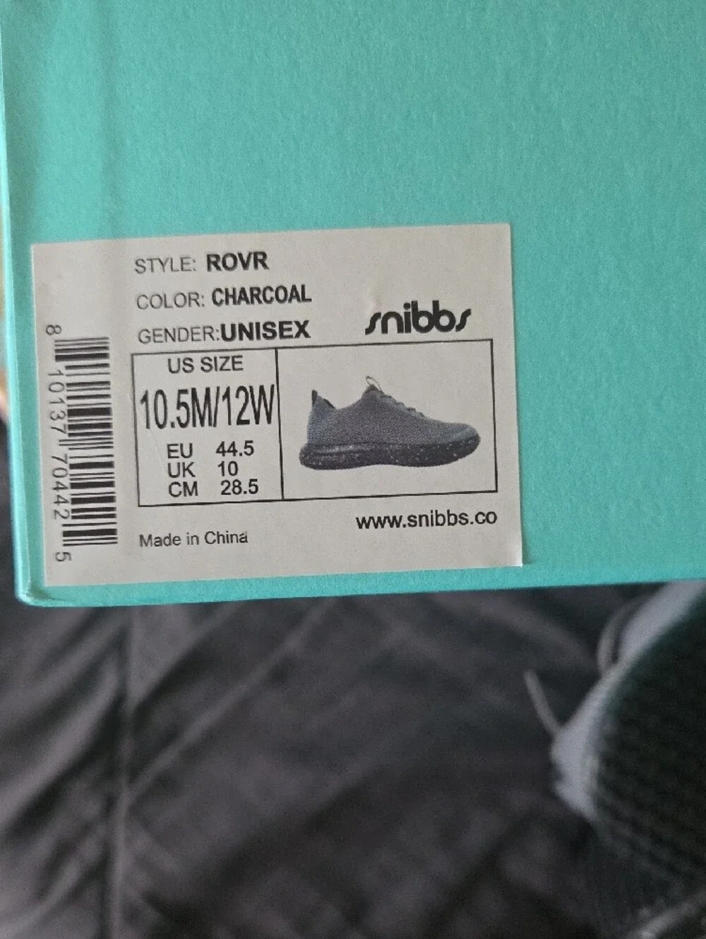 New In Box Snibbs Women's Slip Resistant Sneakers - Gray/Black/White